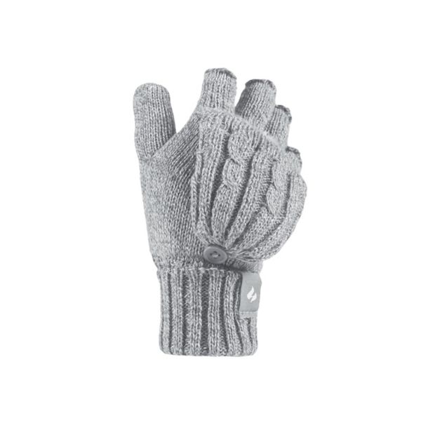 

Женские перчатки-конверторы Heatweaver с подкладкой из косичной вязки Heat Holders, цвет cloud gray