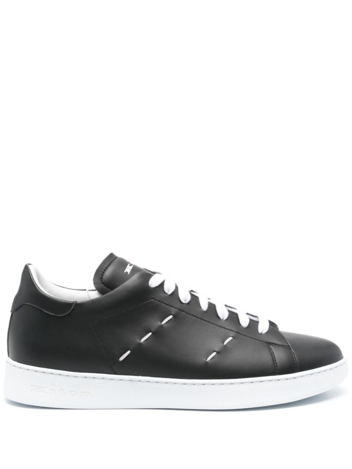 

Kiton кожаные кроссовки на шнуровке, черный