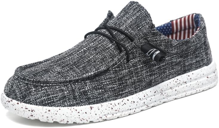 

Мужские повседневные слипоны из холщовой ткани с мягкой стелькой и гибкой подошвой, удобная обувь Generic, серый
