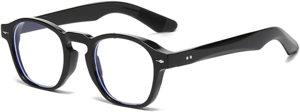 

Мужские квадратные солнцезащитные очки в стиле ретро с заклепками, модные трендовые очки с защитой от УФ-излучения UV400, женские очки в прозрачной оправе UATXTAU, Black Clear