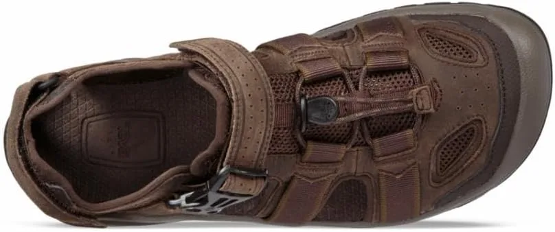 Мужские кожаные кроссовки Teva M Omnium 2, кофейный — фото 4