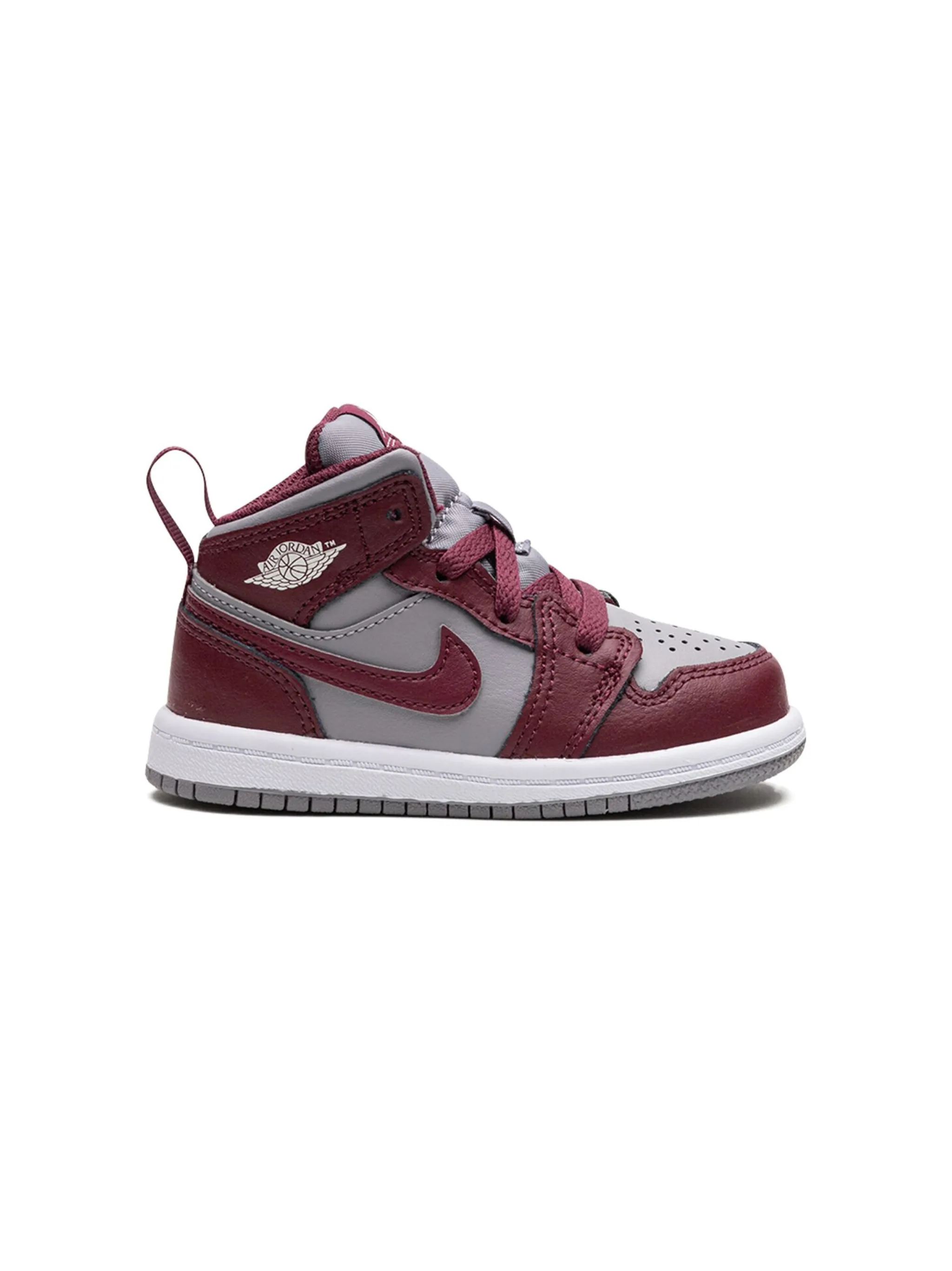 Кроссовки Jordan 1 Mid Cherrywood Jordan Kids, красный — фото 2