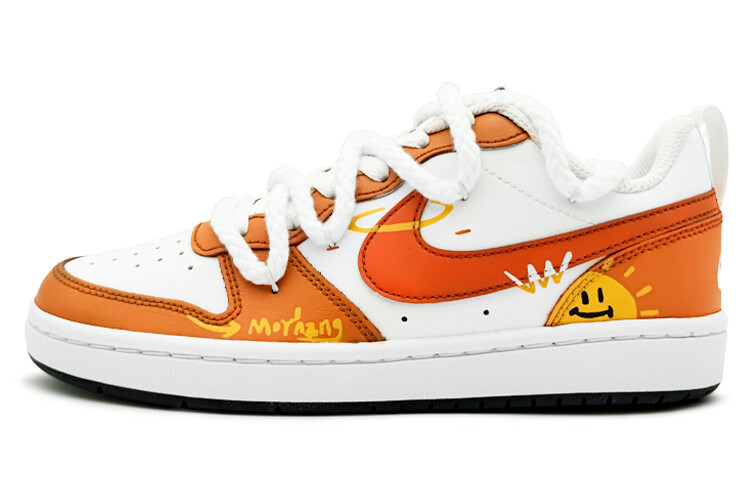 

Кроссовки Nike Court Borough Skateboarding Shoes Women's Low-top White/orange/yellow, цвет Orange
