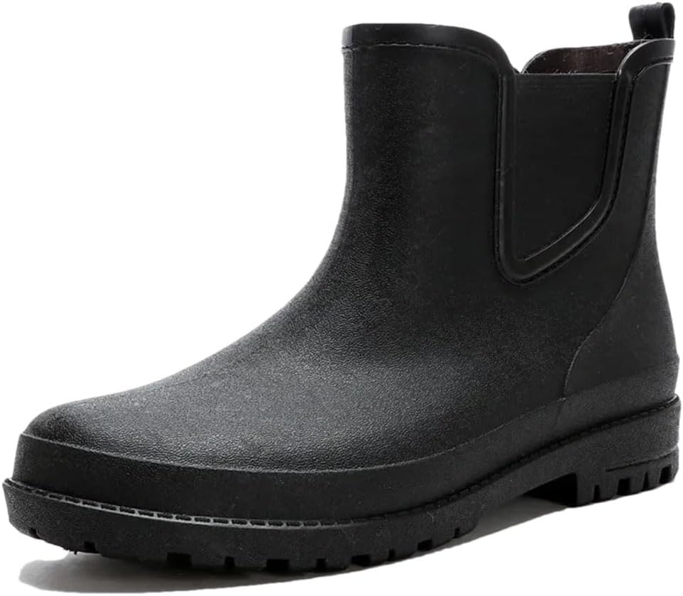 

Мужские резиновые сапоги водонепроницаемые, удобные мужские рыбацкие сапоги, рабочая защитная обувь Generic, черный