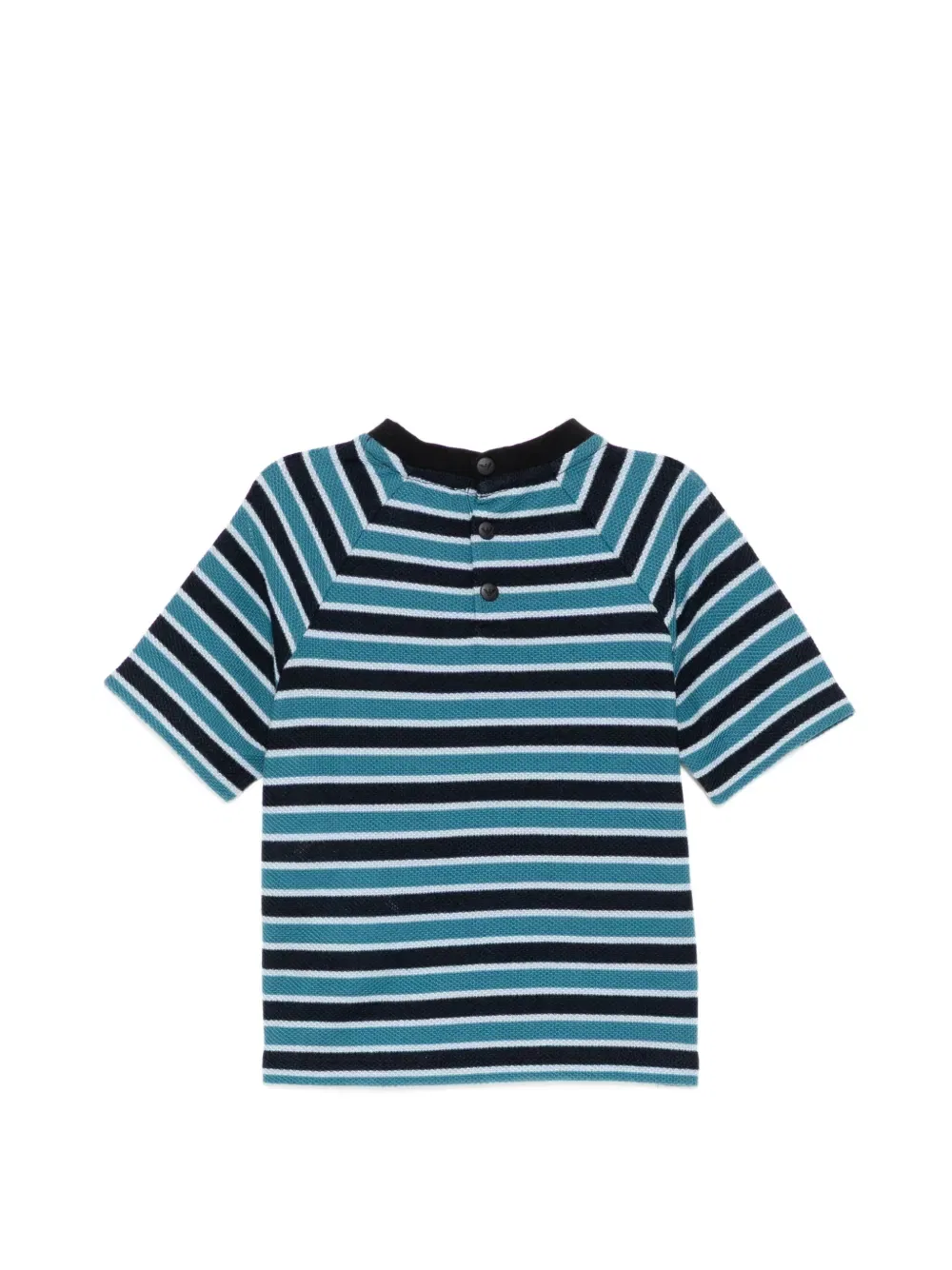 Футболка с полосками орла Emporio Armani Kids, синий — фото 2