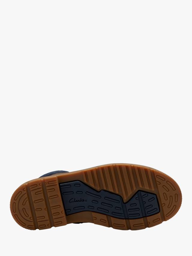 Ботинки детские Clarks Lorcam Trail кожаные на шнуровке, Dark Brown — фото 3
