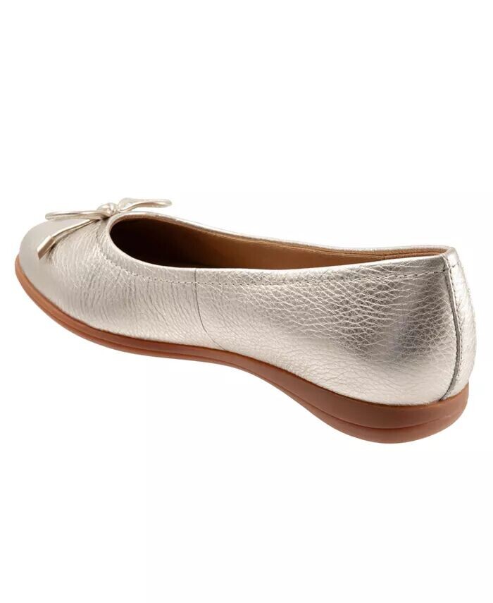 Женские туфли на плоской подошве Dellis Trotters, серебро — фото 3