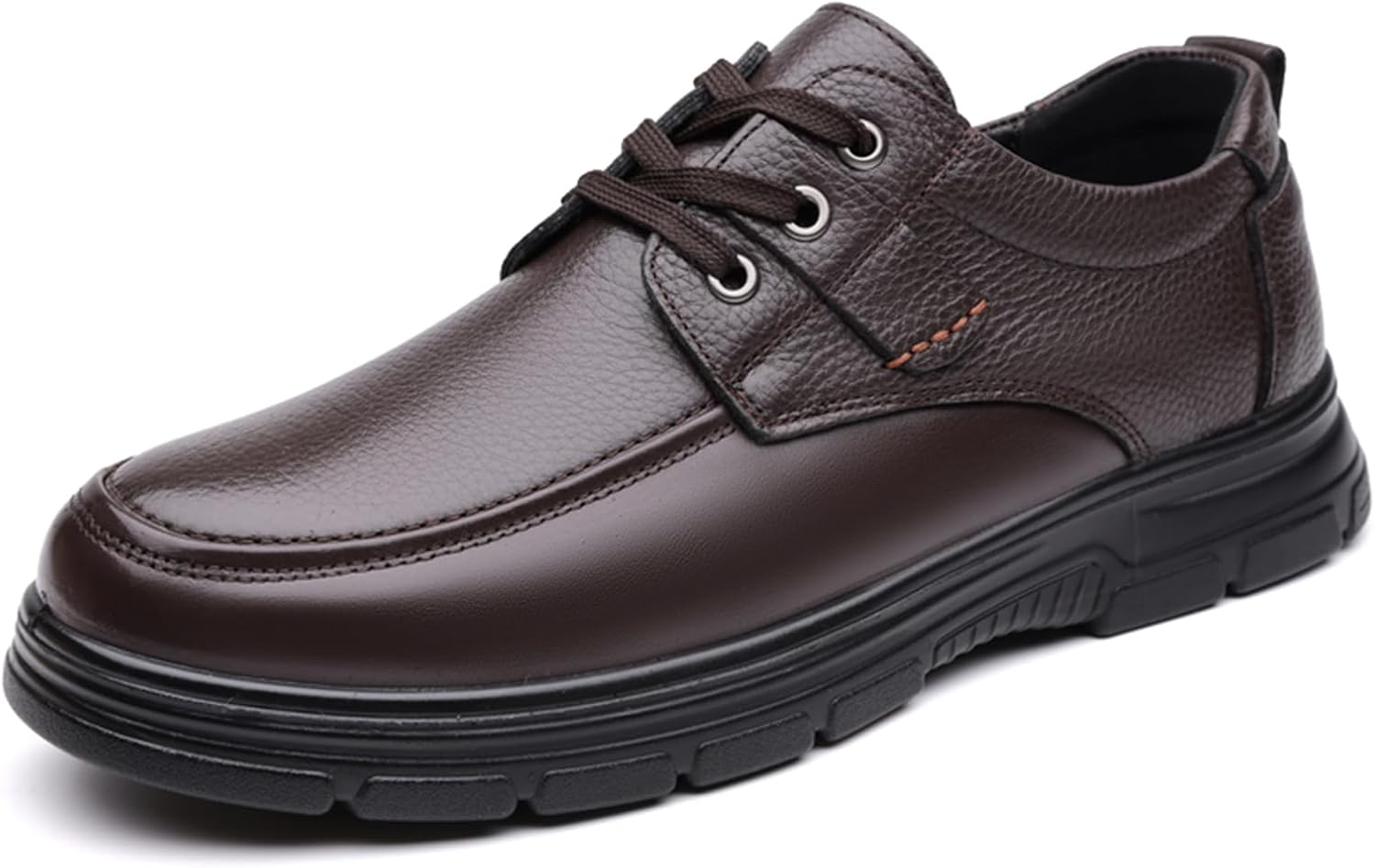 

Мужские премиальные кожаные классические туфли оксфорды, стильные деловые дерби на шнуровке Abborora, коричневый