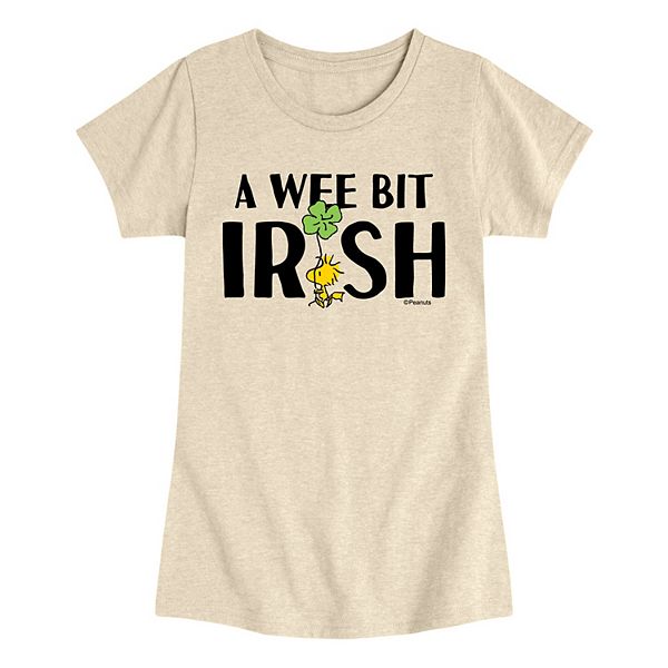

Футболка с принтом Peanuts Woodstock A Wee Bit Irish для девочек 7-16 Licensed Character, Beige