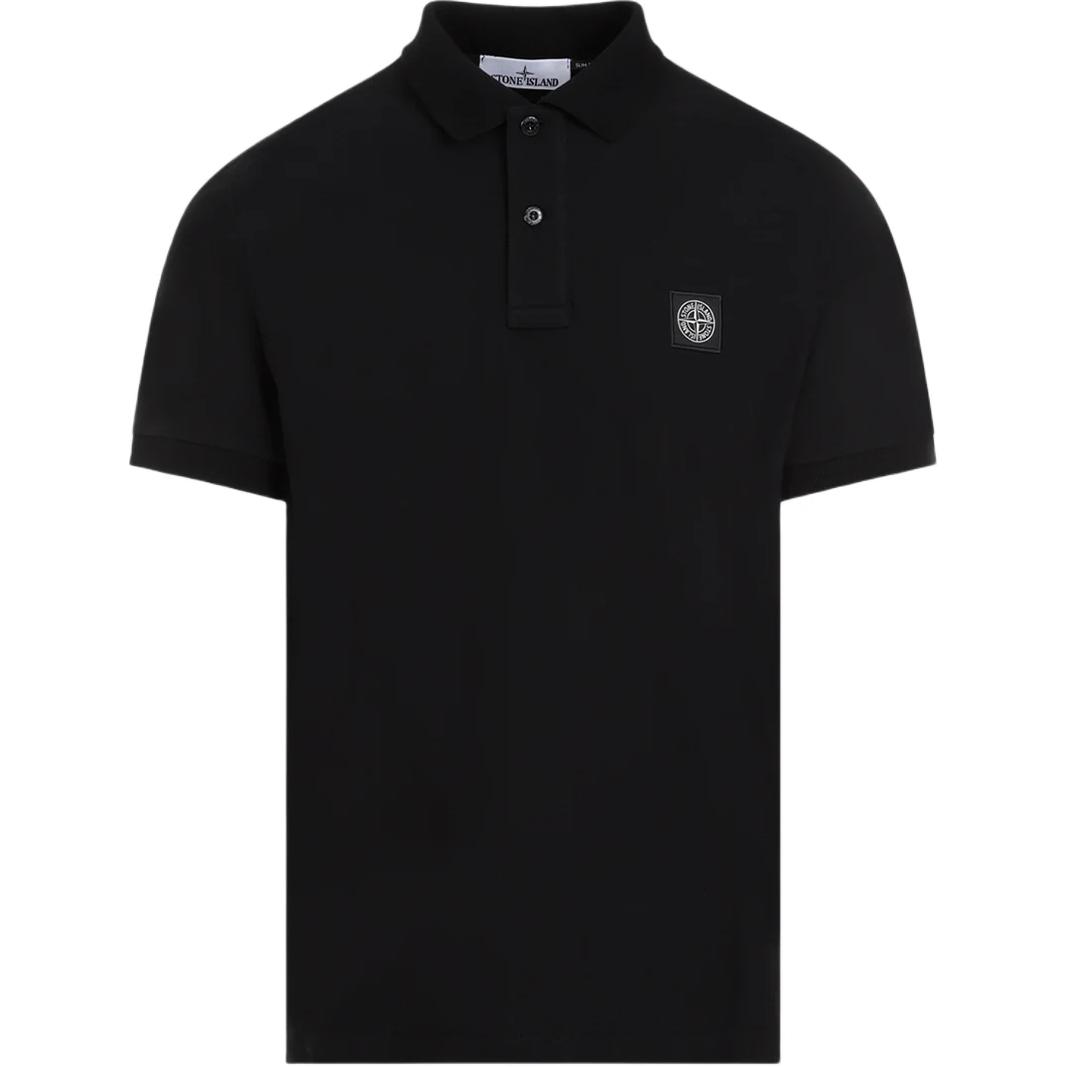 

Поло с коротким рукавом и нашивкой с логотипом STONE ISLAND, черный