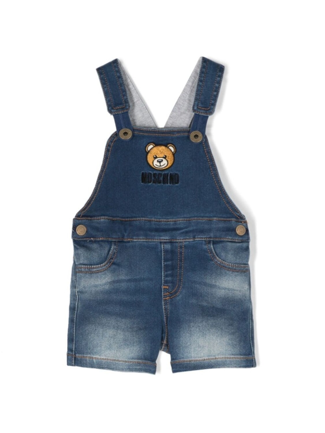 

Moschino Kids джинсовый комбинезон Teddy Bear, синий