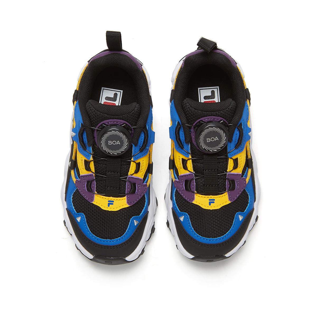 Боа низкие детские кроссовки kids' FILA KIDS, черный/синий — фото 3