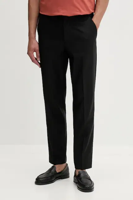 Брюки из шерсти Calvin Klein, черный