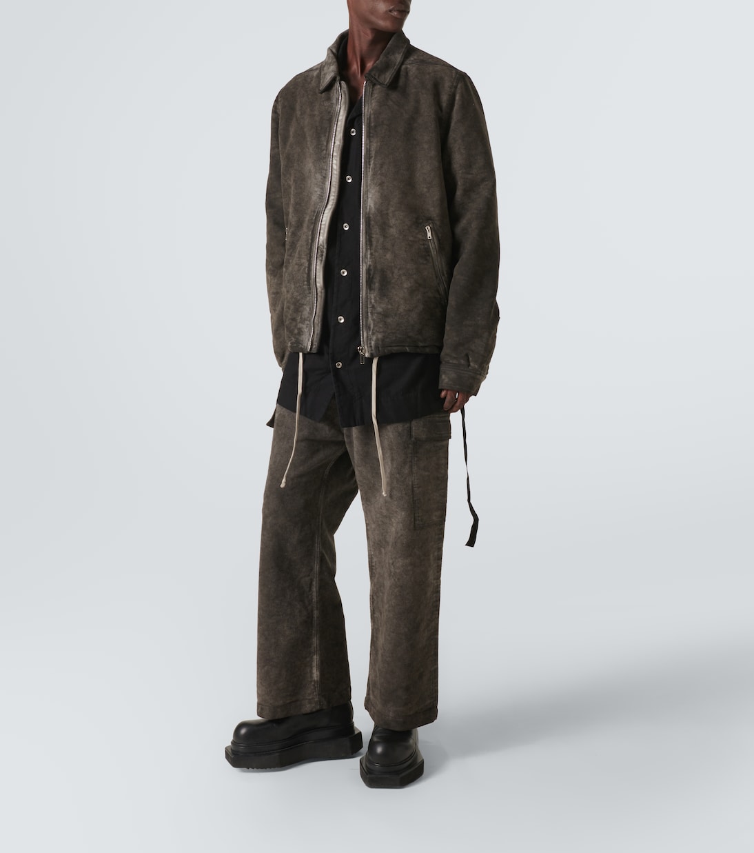 Рубашка свободного кроя Magnum Tommy из хлопка Rick Owens, черный — фото 2