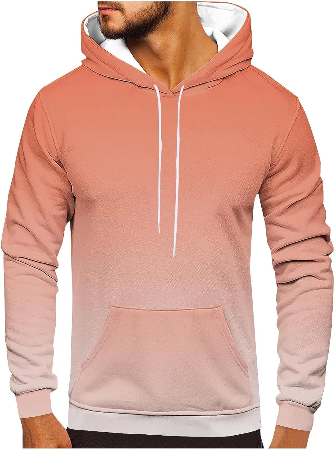 

Толстовка с капюшоном для мужчин Big and Tall, омбре, длинный рукав