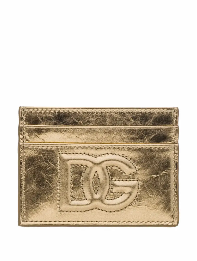 

Кожаная визитница DG Logo Dolce&Gabbana, золотистый