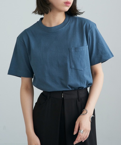 

Футболка с открытым концом, плотная CROSS & STITCH, индиго-синий