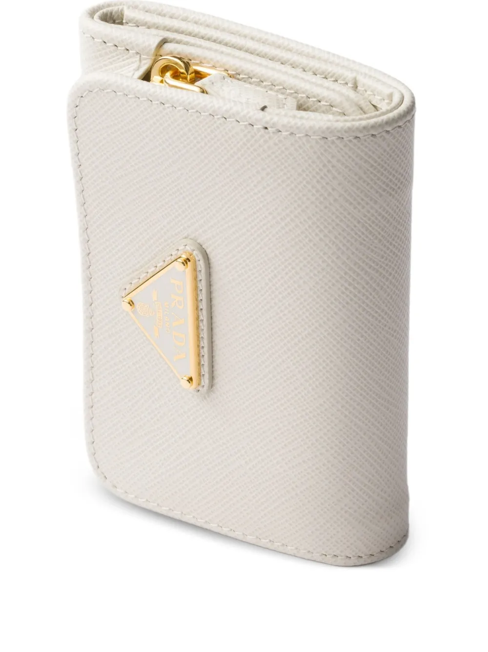 

Маленький кошелек из сафьяновой кожи Prada, белый