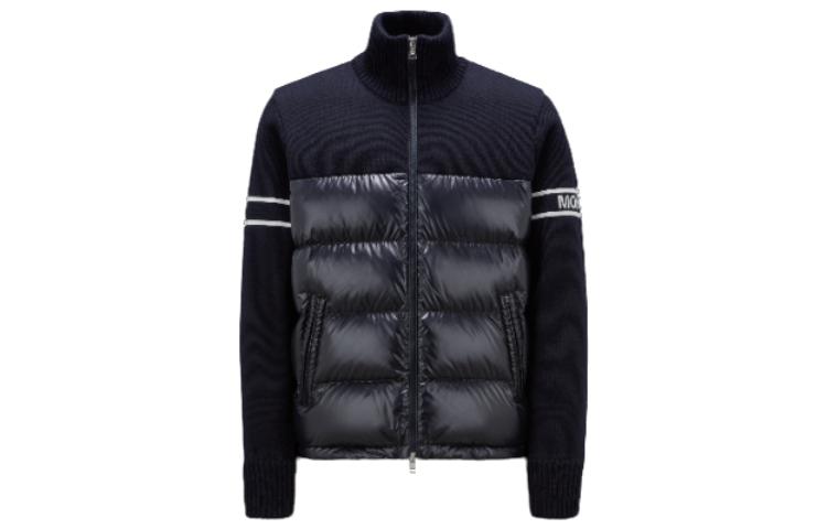 

Застегивающаяся на молнию утепленная кардиган Moncler, морской синий