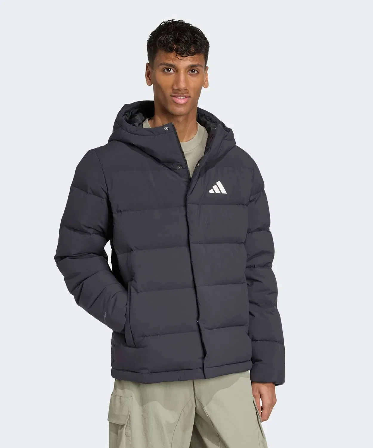 Куртка пуховая с капюшоном Climawarm Adidas, чёрная — фото 4
