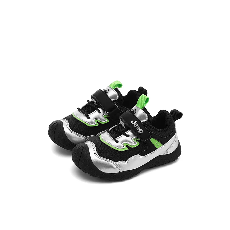 Детские кроссовки Running Collection с противоскользящей подошвой Jeep, Star Diamond Silver/Phantom Black — фото 4