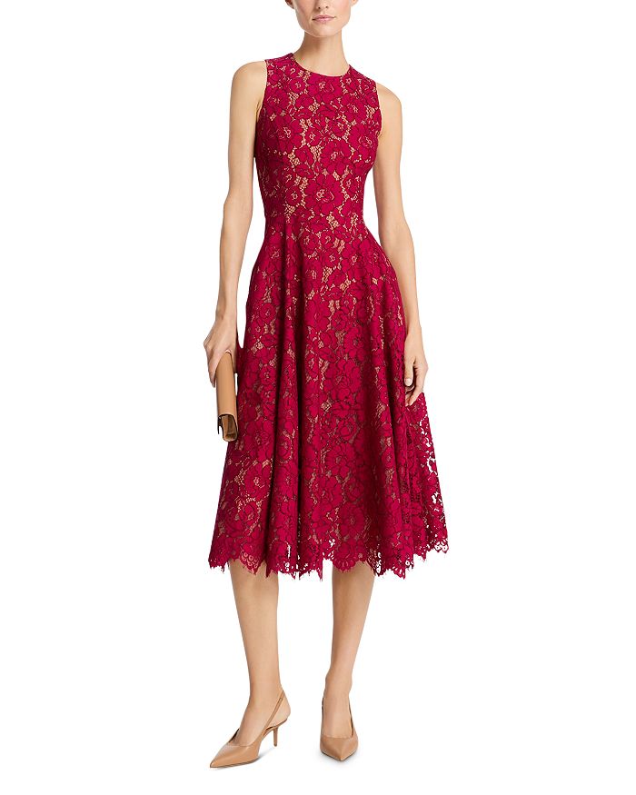 

Платье с цветочным кружевом Michael Kors Collection, розовый
