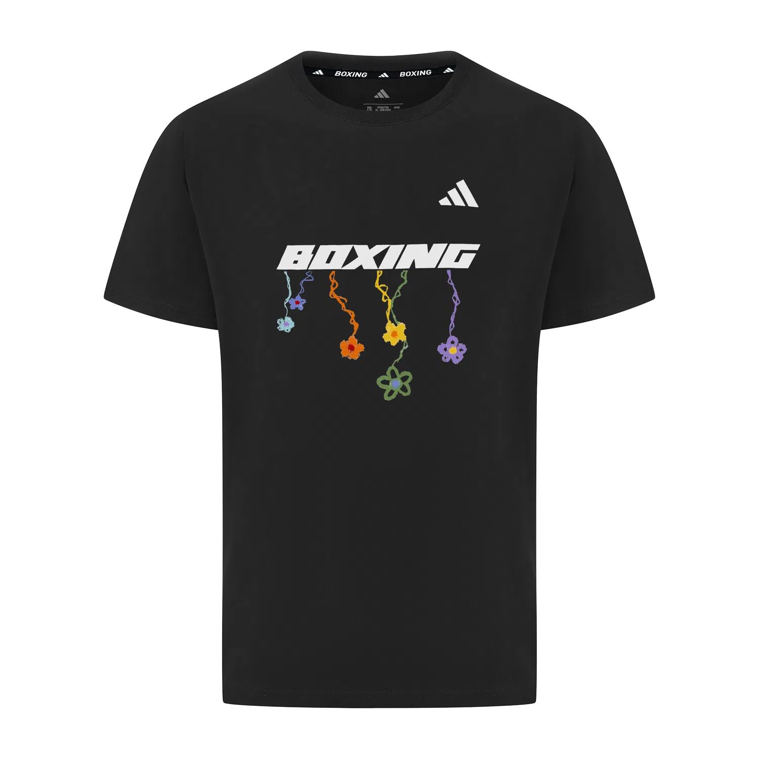 Футболка с круглым вырезом и коротким рукавом унисекс Black Adidas