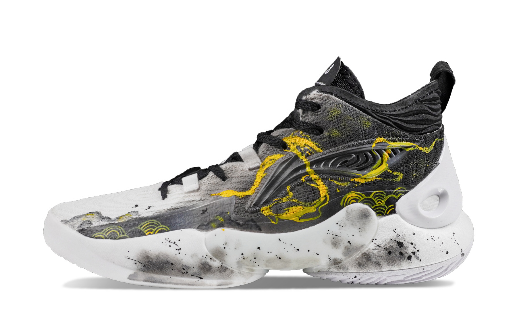 

ЛиНинг ЮШуай 18 Амортизирующие противоскользящие износостойкие баскетбольные кроссовки мужские бело-серые