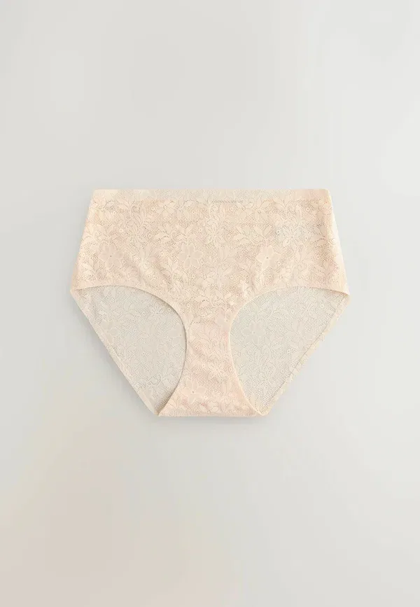 Трусы Next Stoma all over lace no vpl 3 pack hipsters, черный, кремовый, кораллово-розовый — фото 3