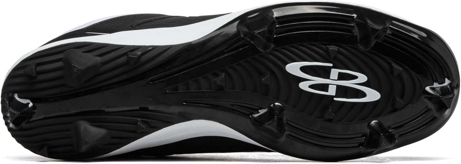 Бутсы Boombah Viper Pro для мужчин с формованной подошвой - несколько вариантов цвета - разные размеры, белый/черный — фото 2