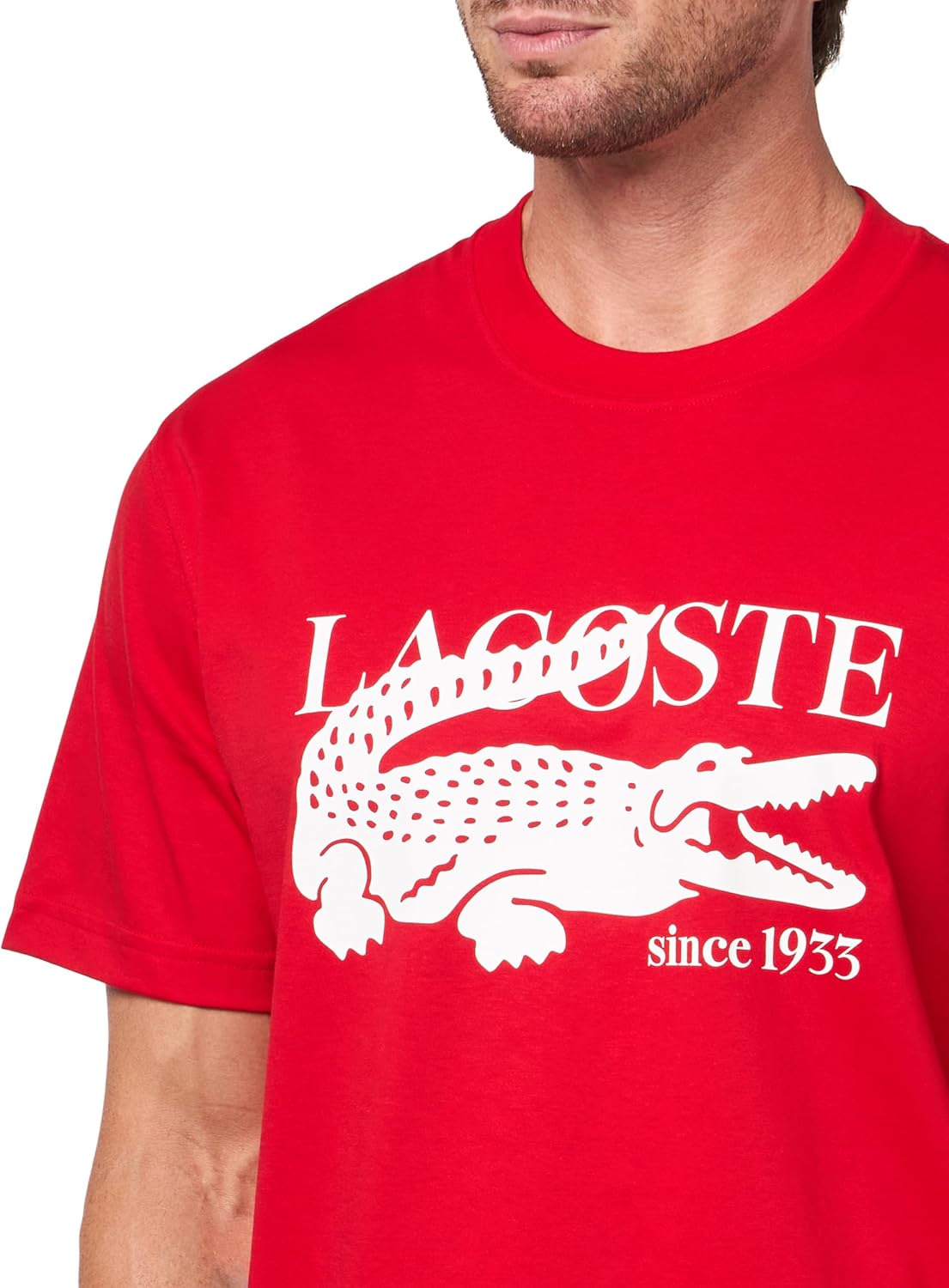 Футболка Lacoste Classic Fit, мужская, круглый вырез — фото 3