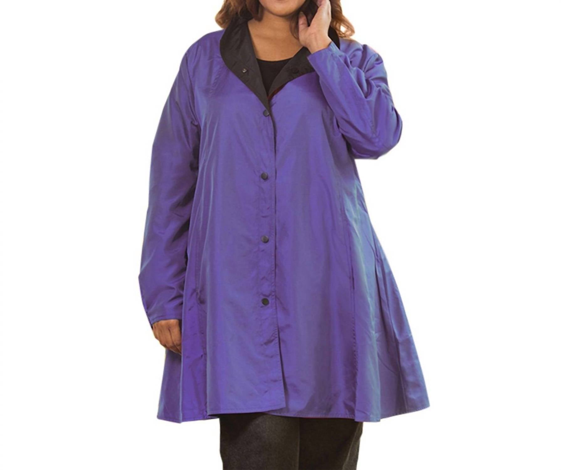 

Двусторонний дождевик Mel - Plus Size в цвете баклажан On The Plus Side, цвет eggplant