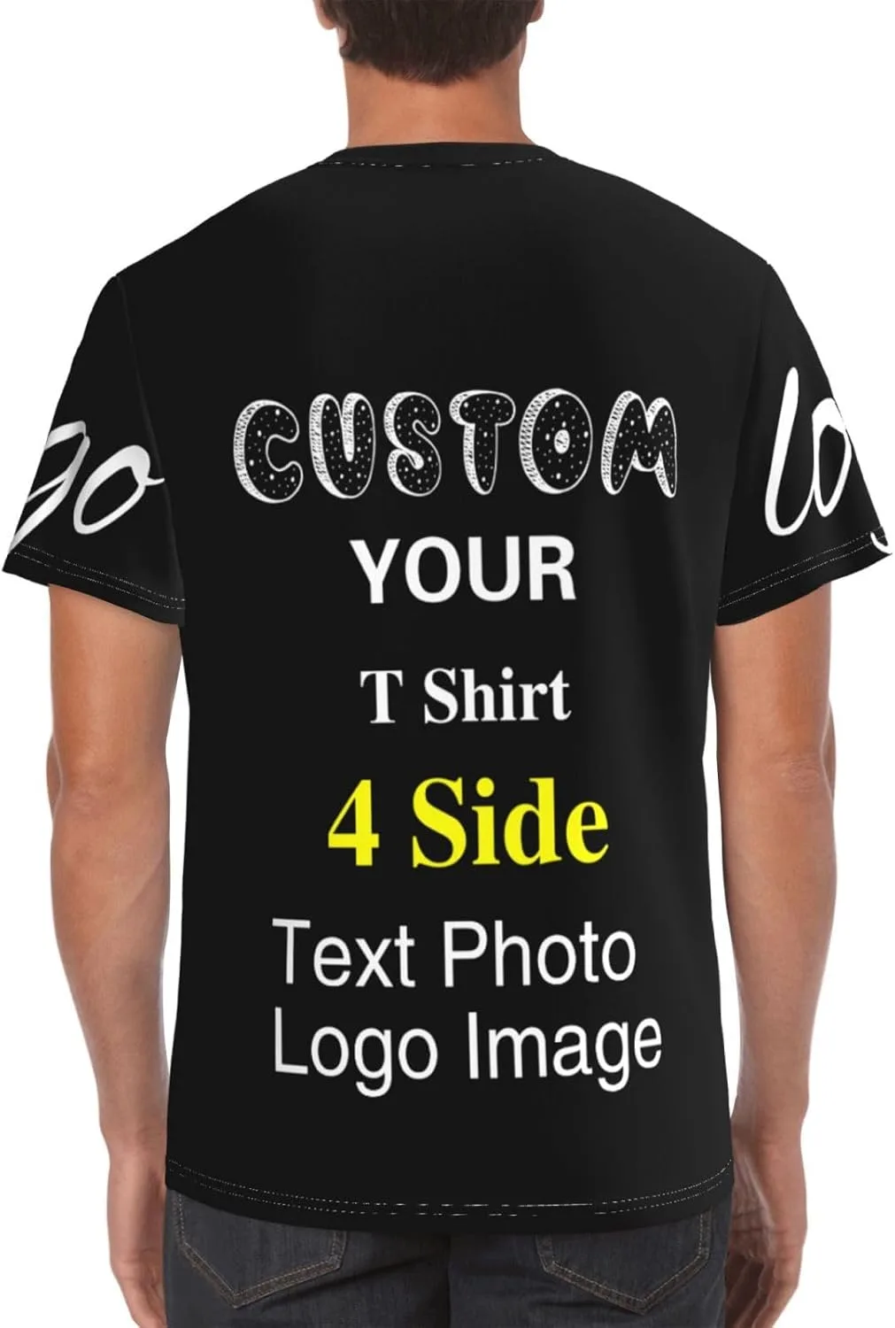 Футболка мужская Custom T Shirts с 4-сторонней печатью — фото 3