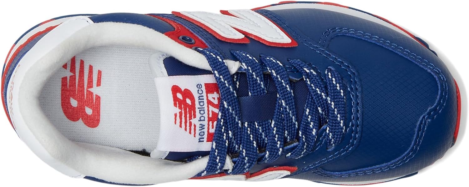 Кроссовки New Balance Kids' 574 V1 на шнуровке, белый — фото 2