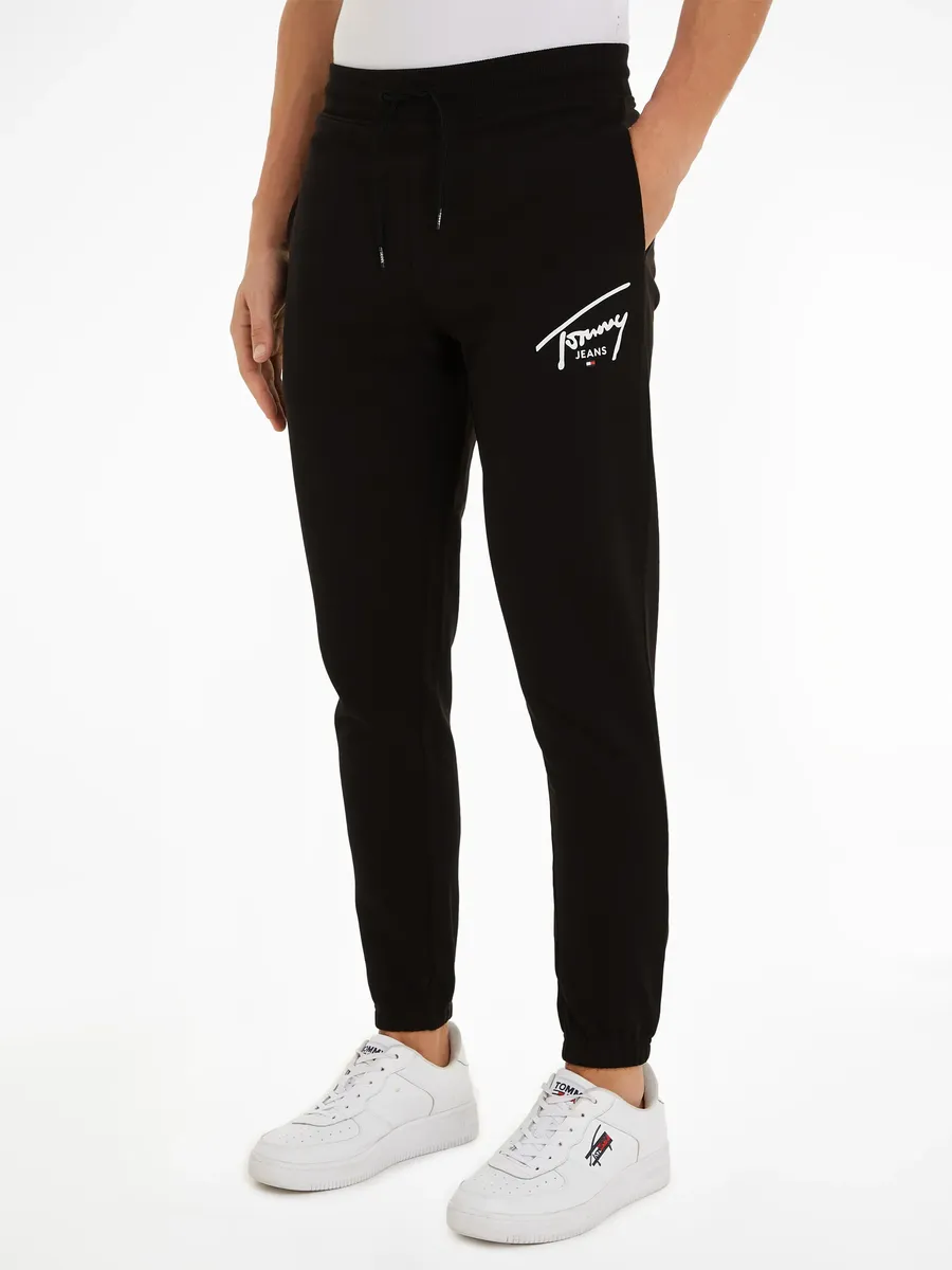 

Спортивные брюки Tommy Jeans "TJM SLIM ENTRY GRAPHIC SWEATPANT" с надписью-логотипом, черный
