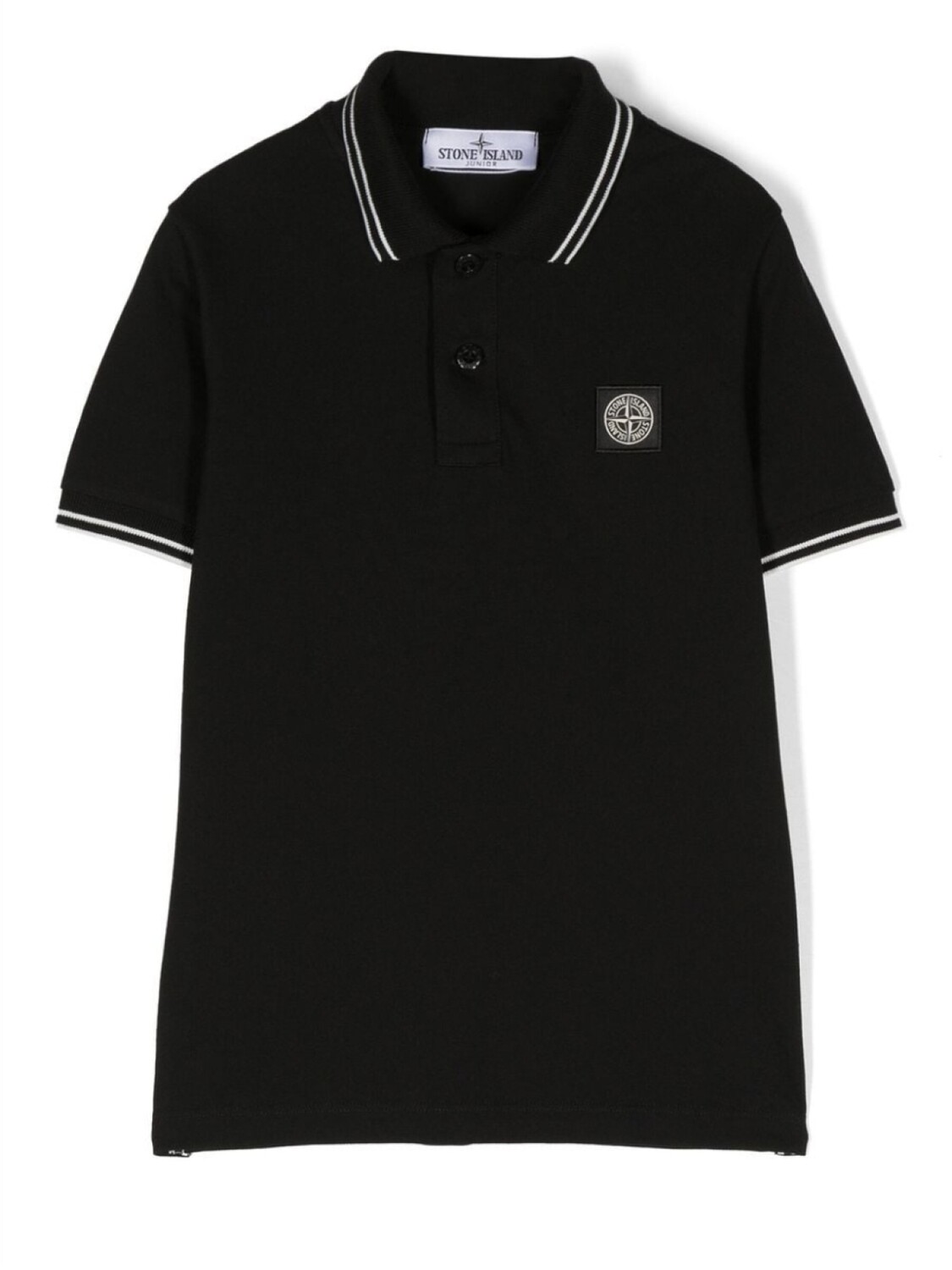 

Stone Island Junior рубашка поло с нашивкой Compass, черный