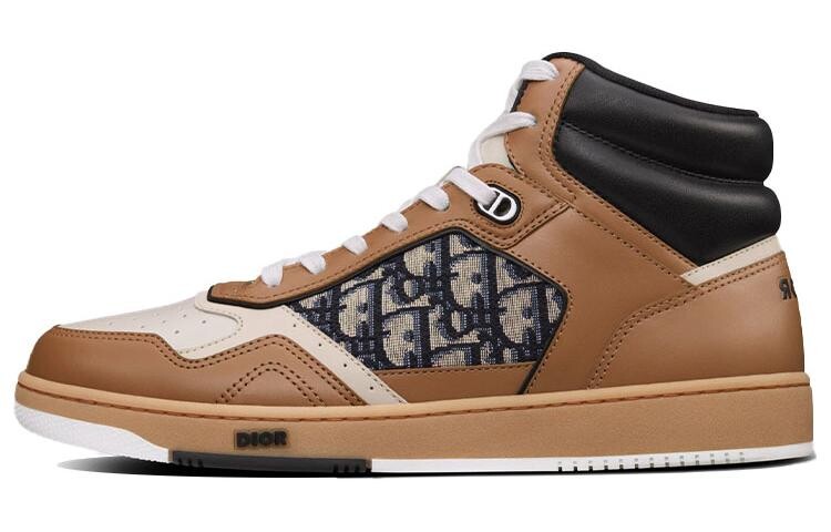 Кроссовки Dior B27 High, кофейный / кремовый