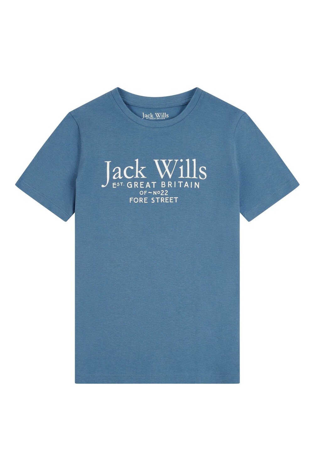 

Синяя футболка с надписью Jack Wills, синий