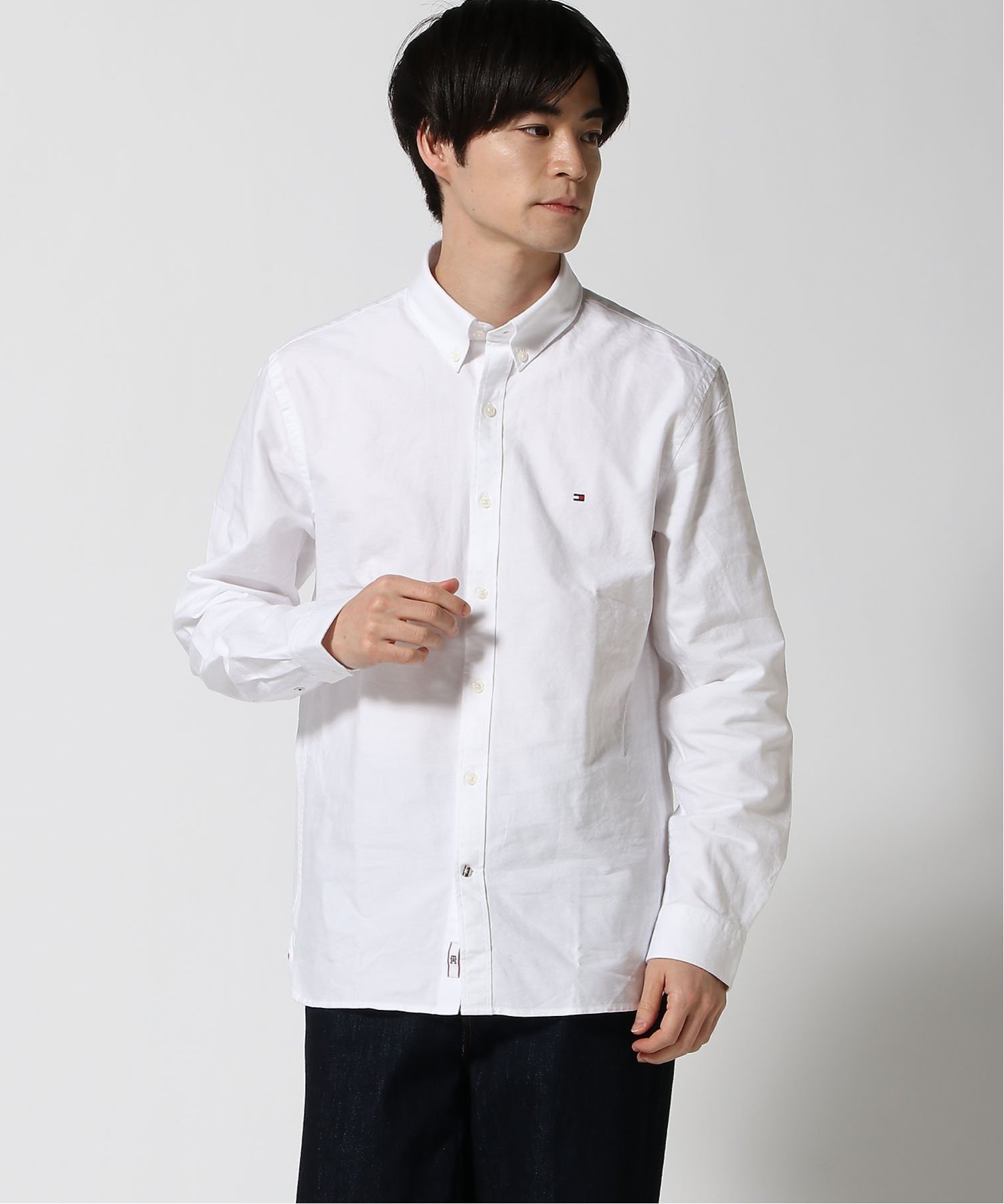 Плотная рубашка из оксфордской ткани TOMMY HILFIGER, White YBR — фото 3