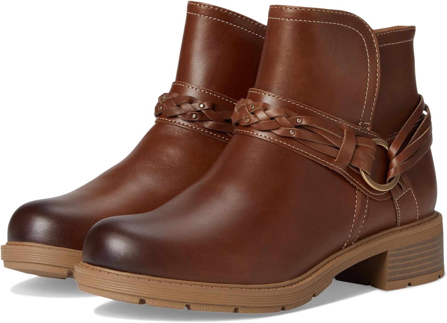 Ботинки женские Clarks Hearth Kaylie с переплетенным ремешком, коричневый