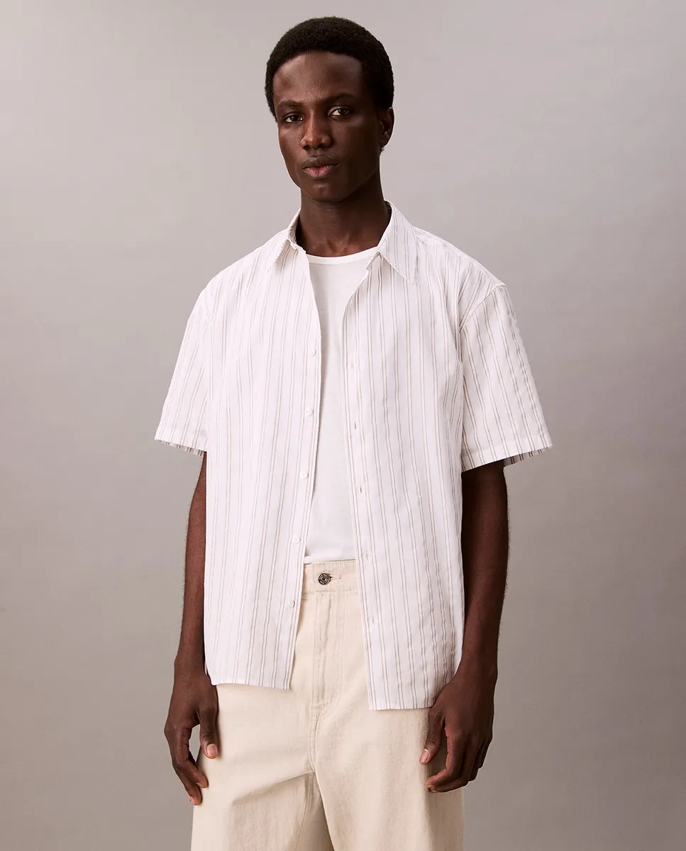 

Мужская футболка с вышитым логотипом Calvin Klein, белый