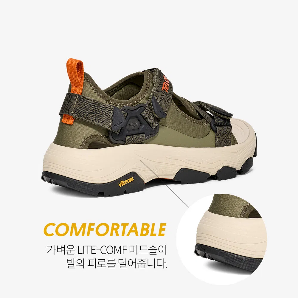 Мужские спортивные сандалии Grandview Max с подошвой Vibram оливковые от Teva — фото 4