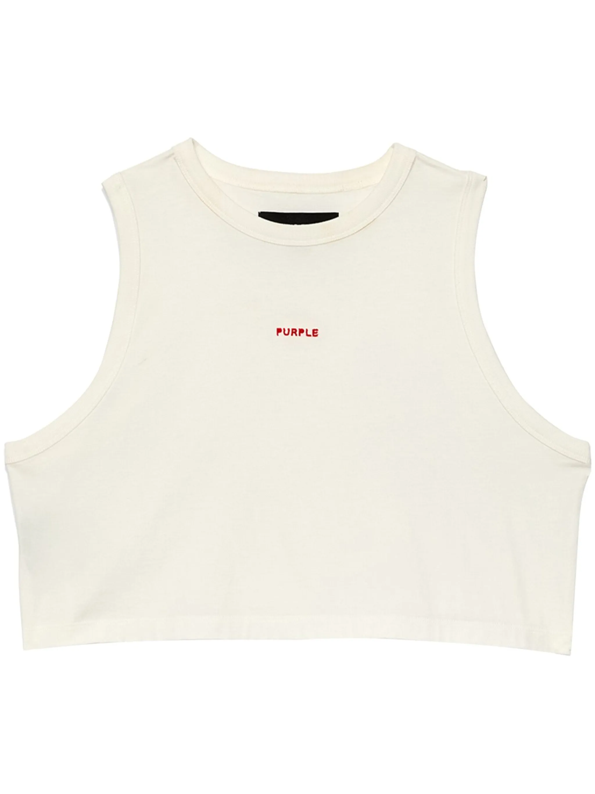 

Укороченный топ с вышитым логотипом Purple Brand, белый
