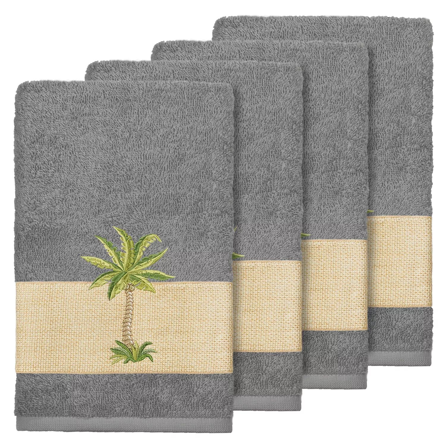 

Linum Home Textiles Набор украшенных полотенец для рук Colton, белый