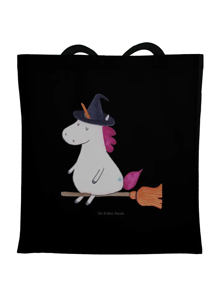 

Сумка для переноски Mr & Mrs Panda Einhorn Hexe ohne Spruch, черный