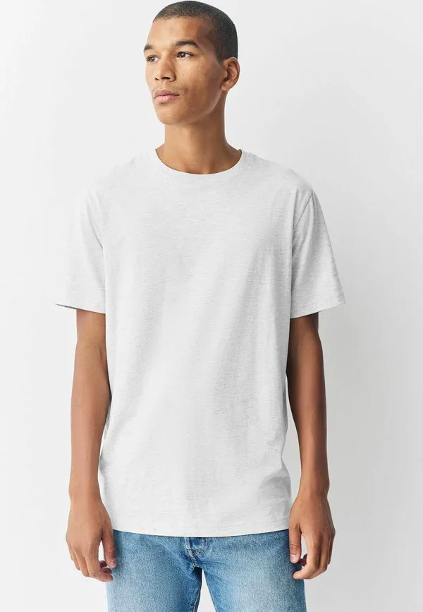 Базовая футболка с круглым вырезом Next, Light Grey Marl