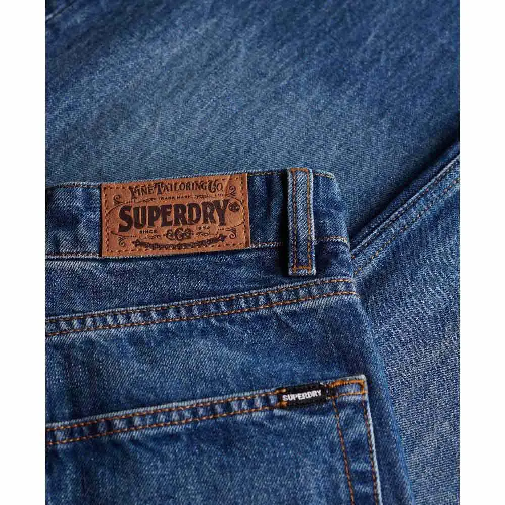 Джинсы Superdry W7011262A Wide Leg high waist, синий — фото 2