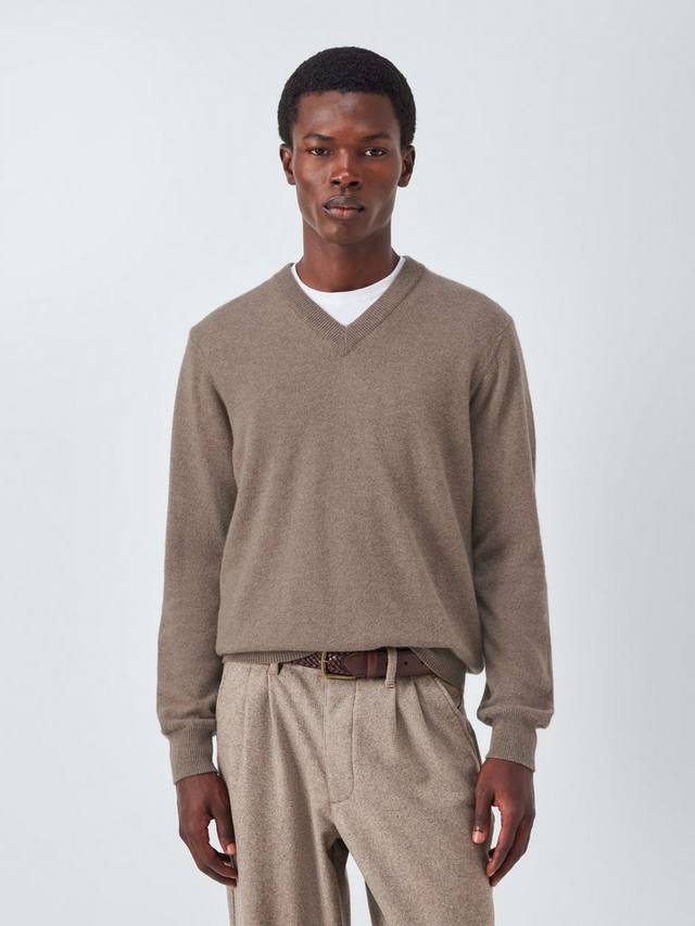 

Свитер с v-образным вырезом из кашемира Made in Italy John Lewis, Oatmeal