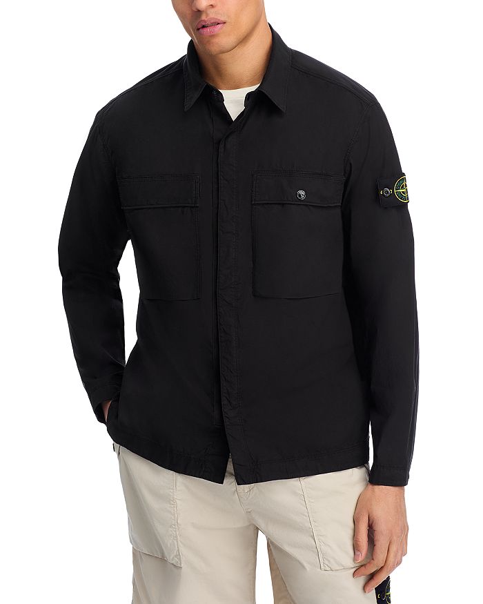 

Куртка на пуговицах Overshirt Stone Island, черный