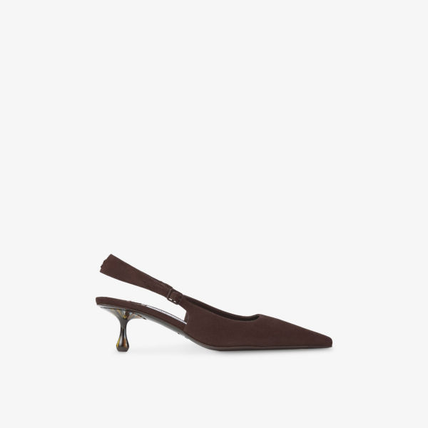 Лодочки Jimmy Choo Амел на каблуке с ремешком из замши, коричневый